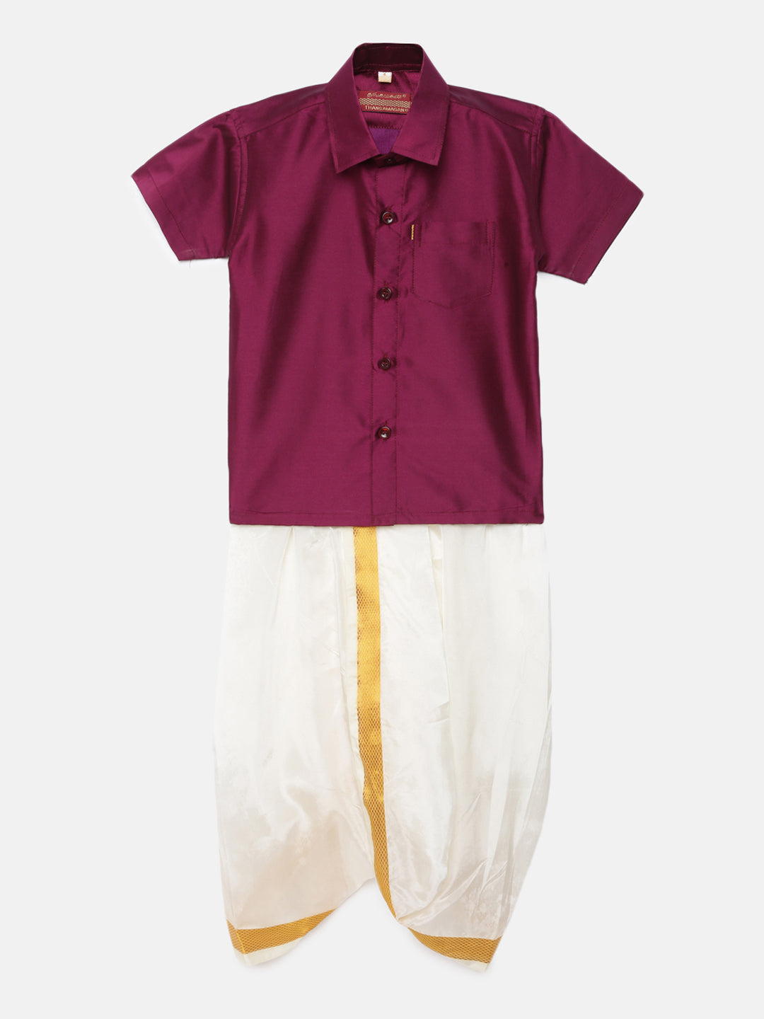 4. Boys Panjagajam & Shirt Set