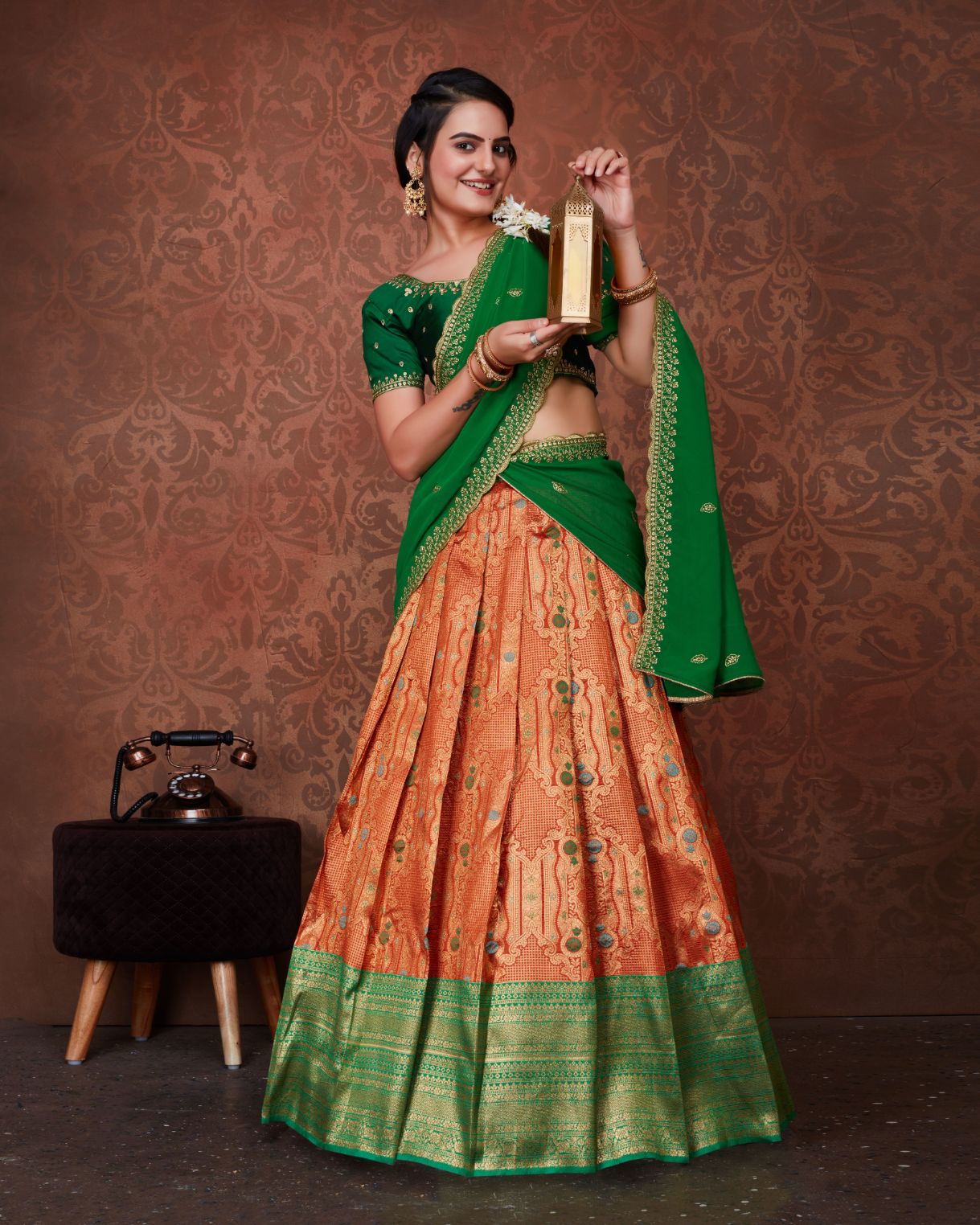 Simple Half Saree Designs • Anaya Designer Studio | Sarees, Gowns And  Lehenga Choli