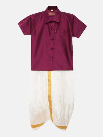 4. Boys Panjagajam & Shirt Set