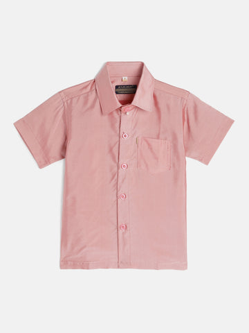 06-Kiyansh-Light Pink Shirt &Cream Dhoti With Hem Of Golden Zari Along with Freebies Set