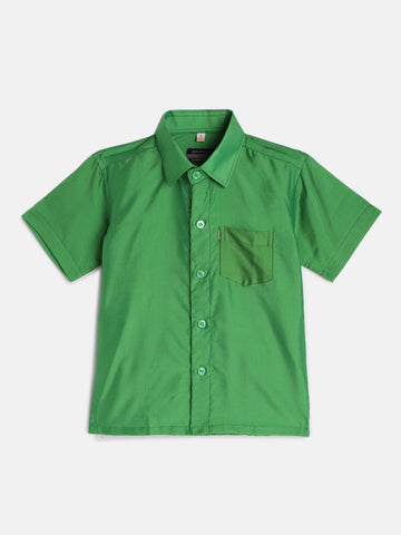 30-Nivaan- Parrot Green Shirt & Cream With Hem Of Golden Zari Along with Freebies Set